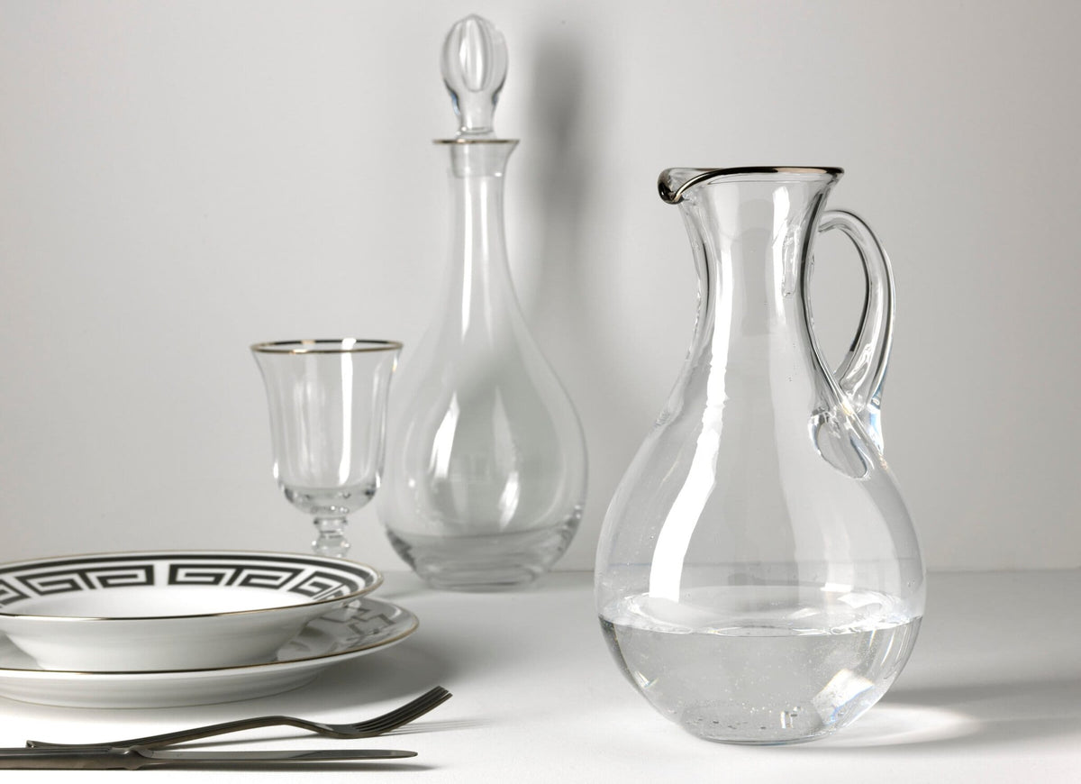Ginori 1735 Medici Pitcher, Platinum Thread, view 3