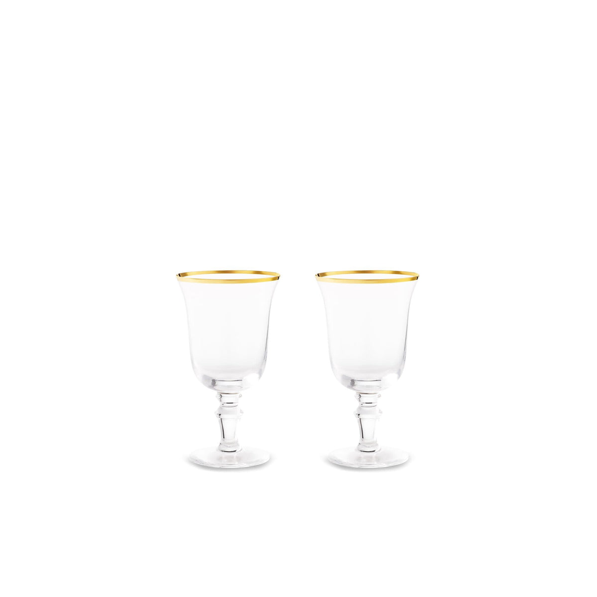 Ginori 1735 Medici Water Goblets, Gold Thread, Set of 2, view 2