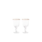 Ginori 1735 Medici Water Goblets, Platinum Thread, Set of 2, view 2