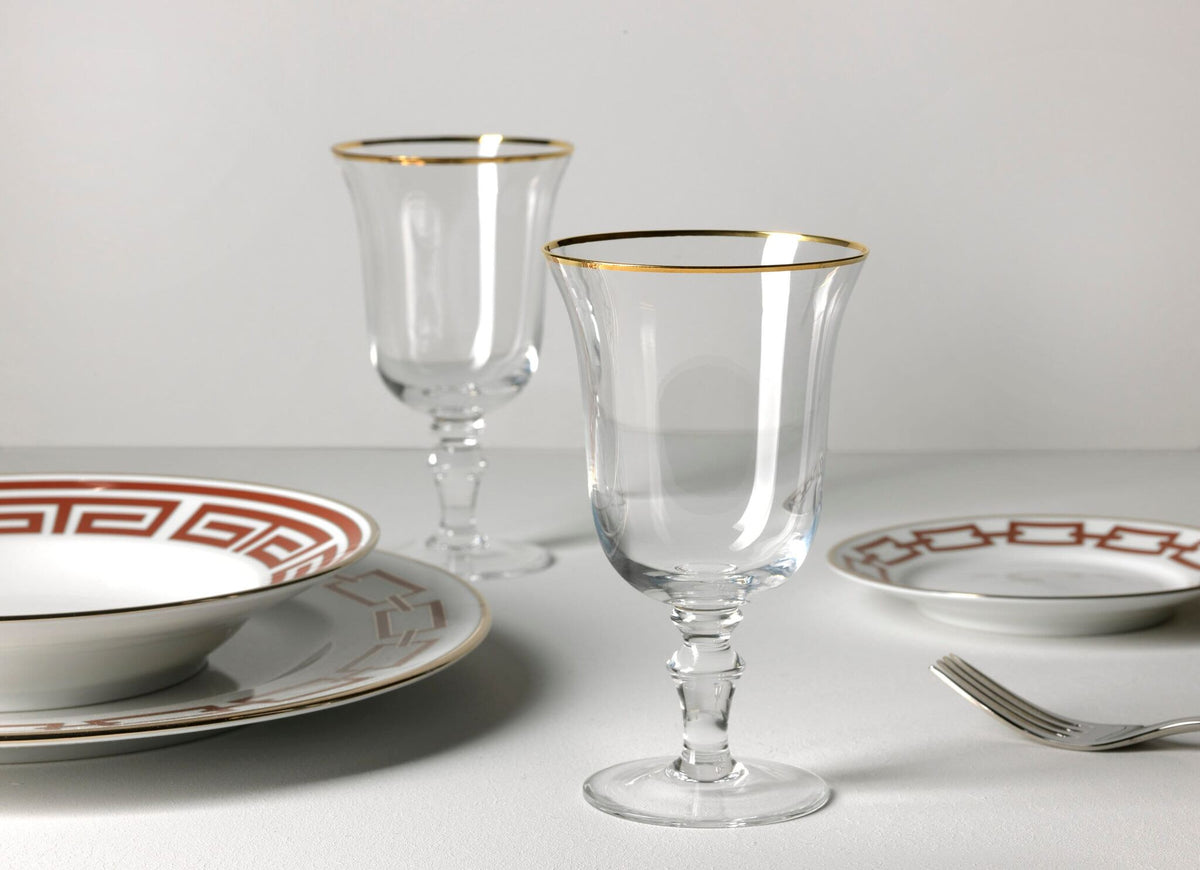 Ginori 1735 Medici Wine Goblets, Gold Thread, Set of 2, view 4