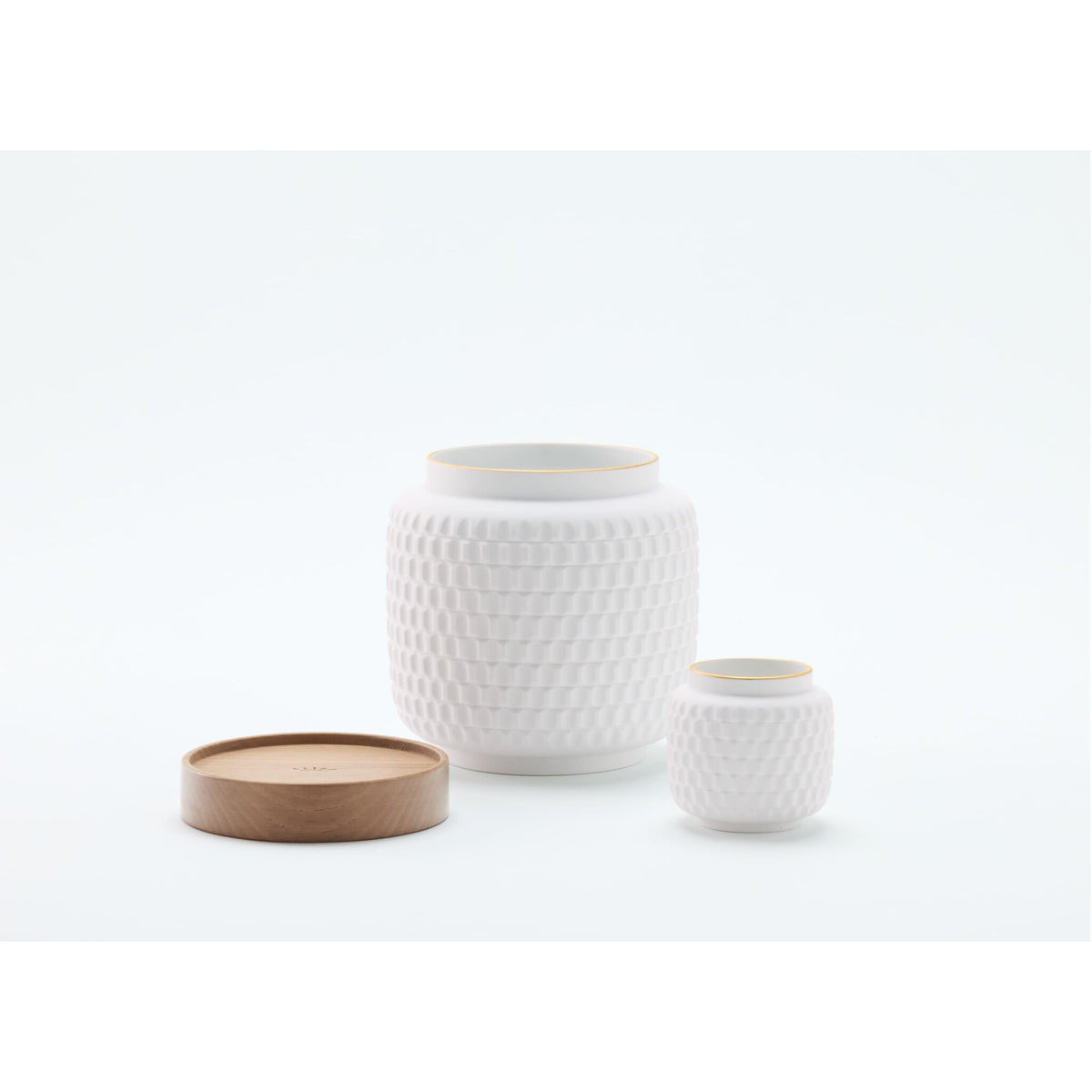 Ginori 1735 Officina Ultra Vase with Lid Gear, Mechanical Textures, view 7