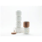 Ginori 1735 Officina Ultra Vase with Lid Gear, Mechanical Textures, view 8