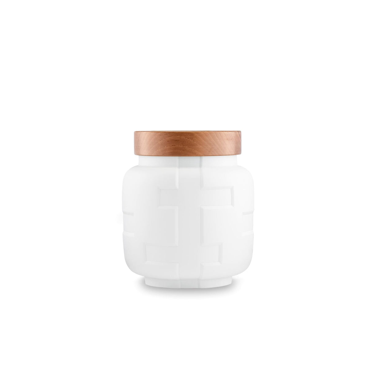 Ginori 1735 Officina Ultra Vase with Lid Junction, Overlapping Bands, view 2