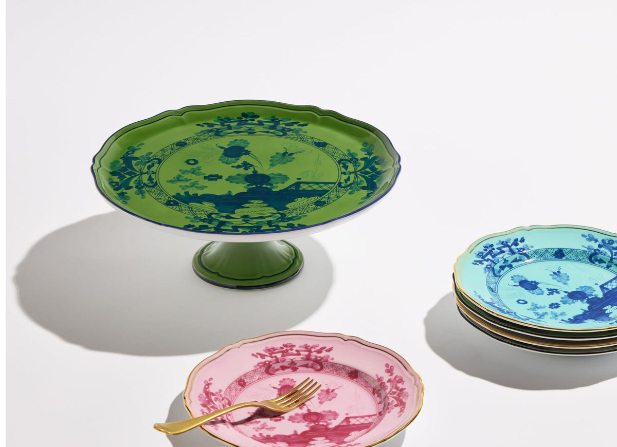 Ginori 1735 Oriente Italiano Cake Stand, Malachite, view 5