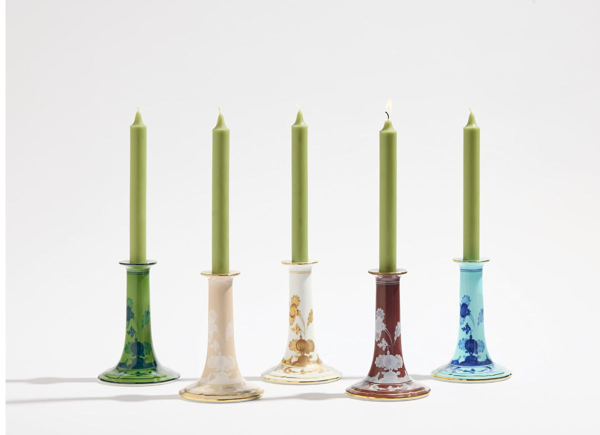 Ginori 1735 Oriente Italiano Candleholder, Aurum, view 5