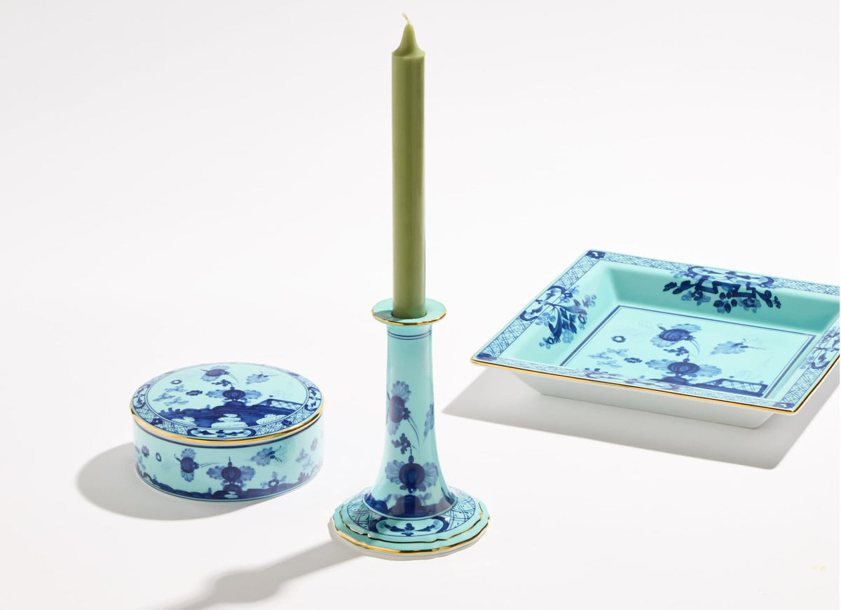 Ginori 1735 Oriente Italiano Candleholder, Iris, view 3