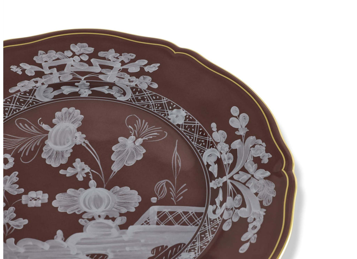 Ginori 1735 Oriente Italiano Charger Plate, Castagna, view 3