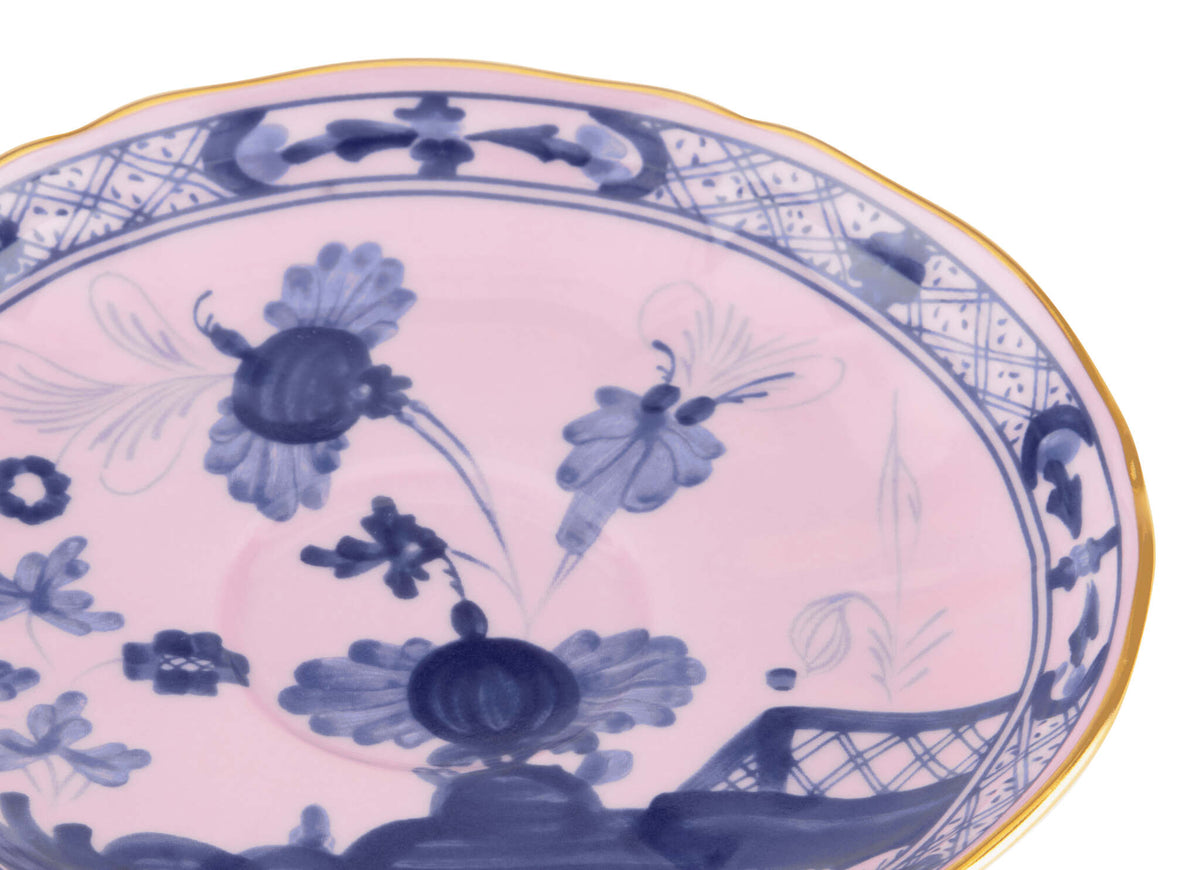 Ginori 1735 Oriente Italiano Espresso Saucer, Azalea, view 3
