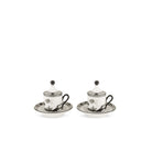 Ginori 1735 Oriente Italiano Espresso Set for Two, Albus