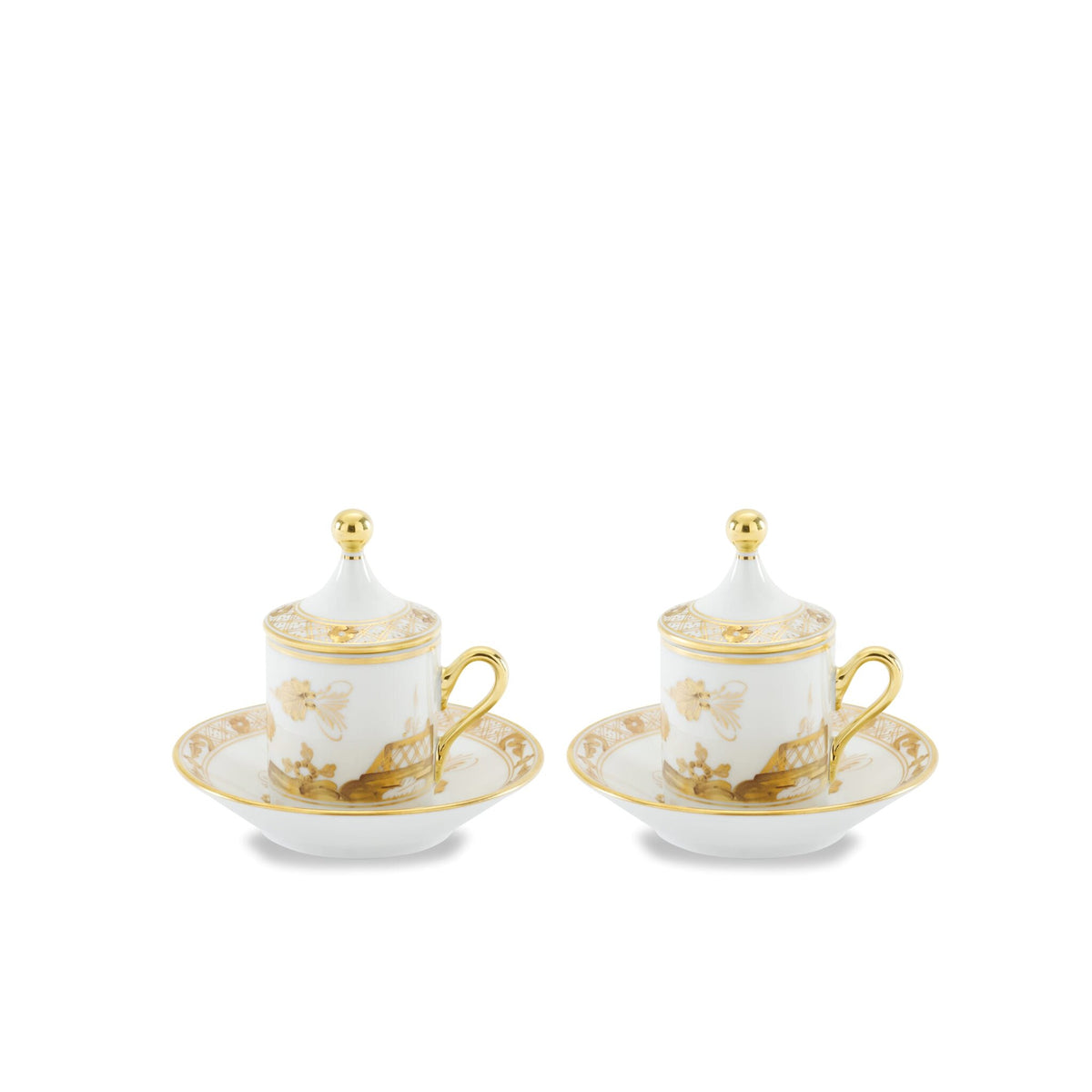 Ginori 1735 Oriente Italiano Espresso Set for Two, Aurum