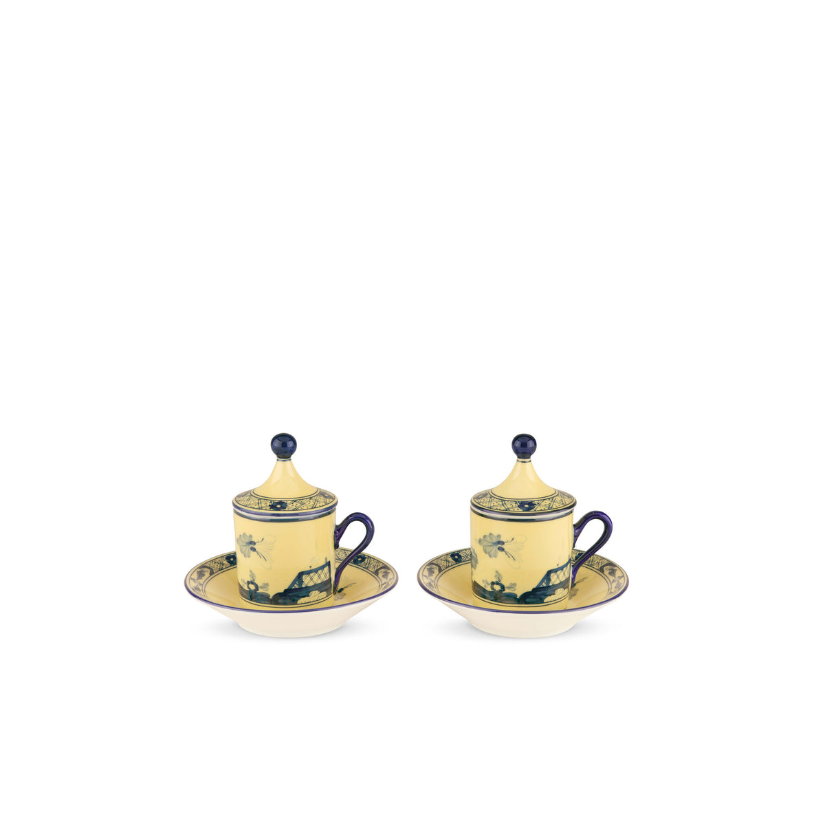Ginori 1735 Oriente Italiano Espresso Set for Two, Citrino