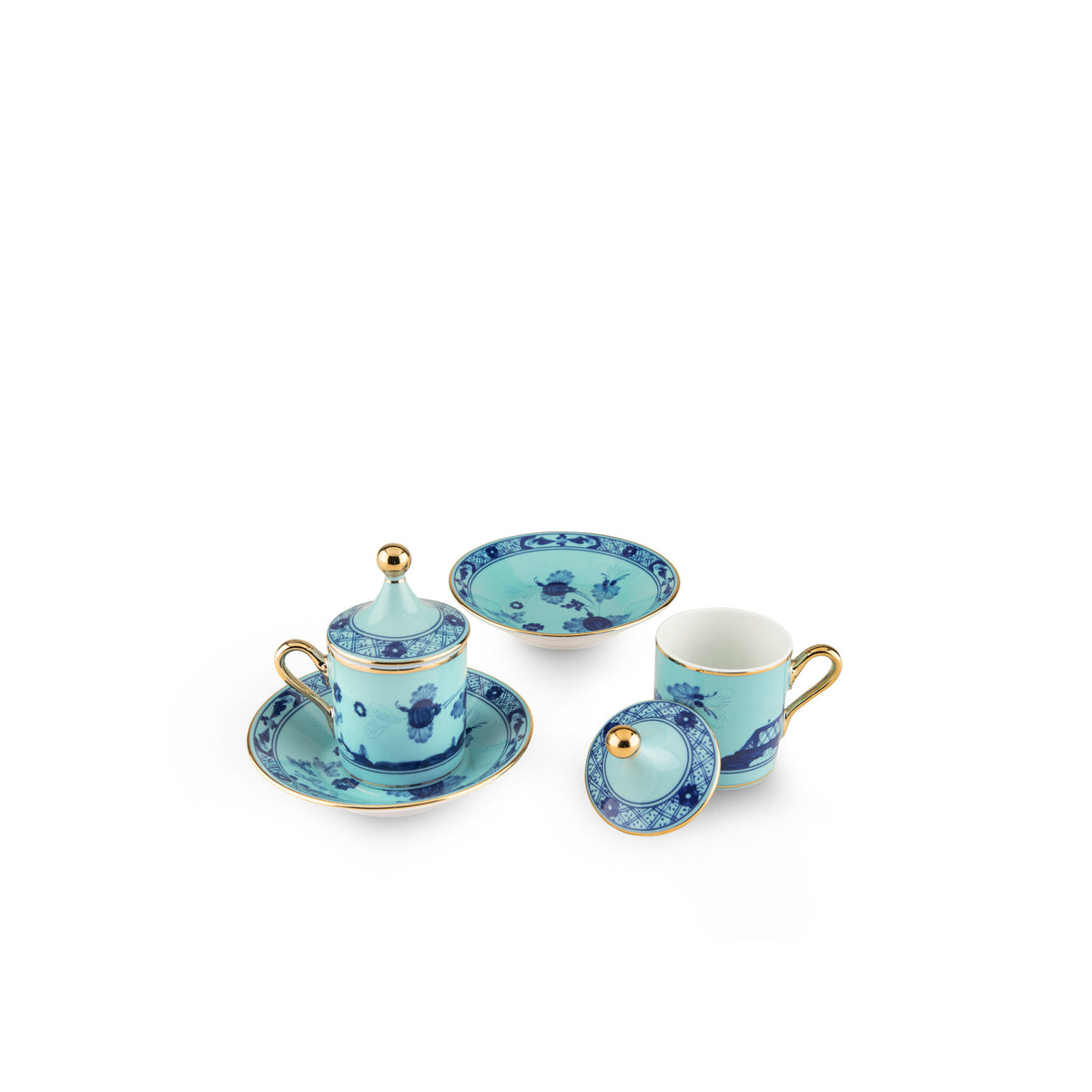 Ginori 1735 Oriente Italiano Espresso Set for Two, Iris, view 2