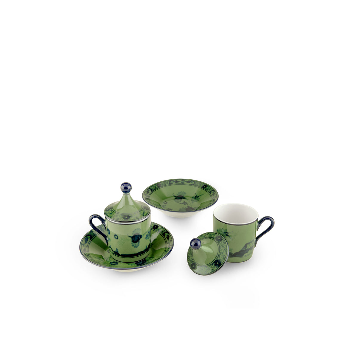 Ginori 1735 Oriente Italiano Espresso Set for Two, Malachite, view 2