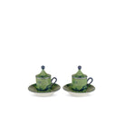 Ginori 1735 Oriente Italiano Espresso Set for Two, Malachite