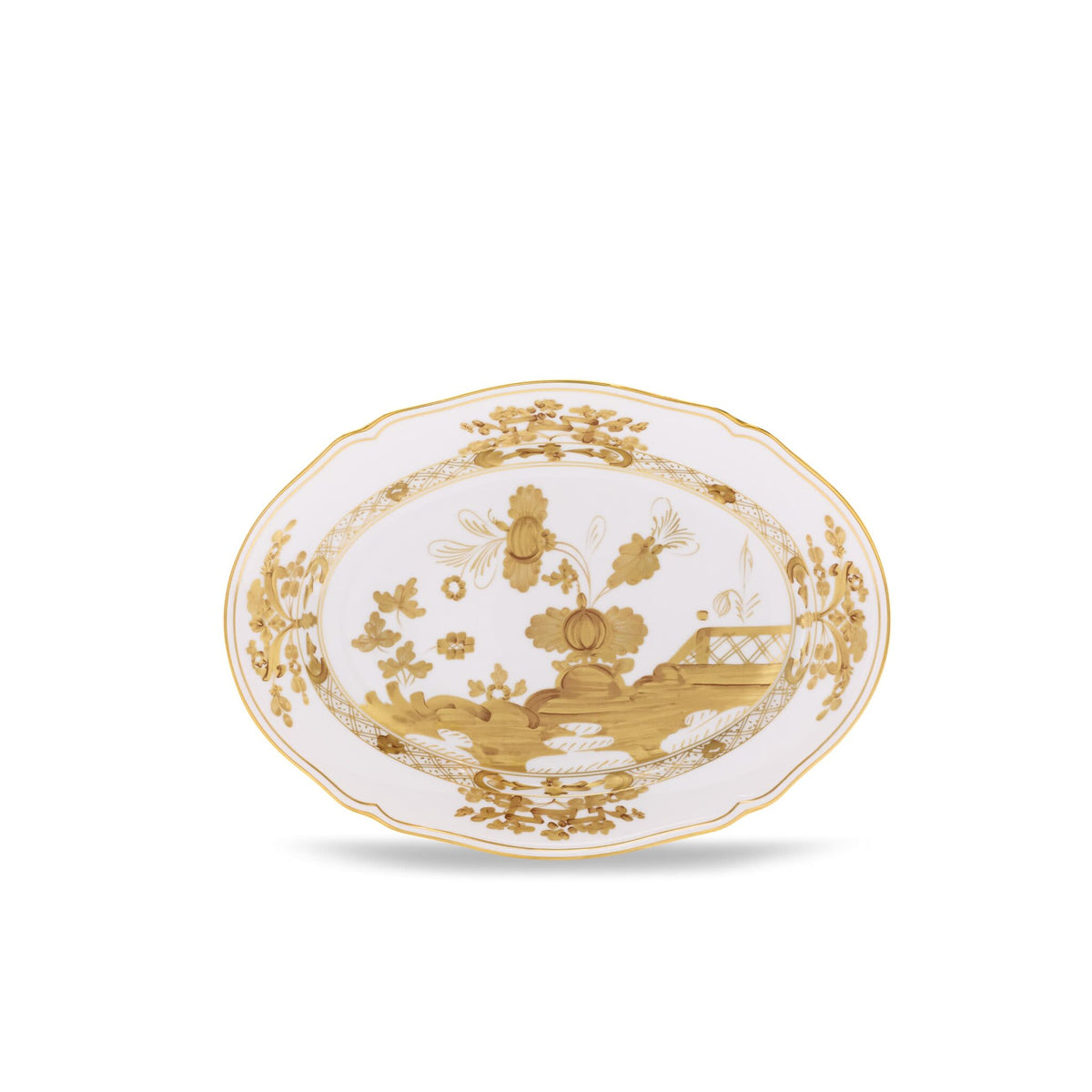 Ginori 1735 Oriente Italiano Large Oval Platter, Aurum