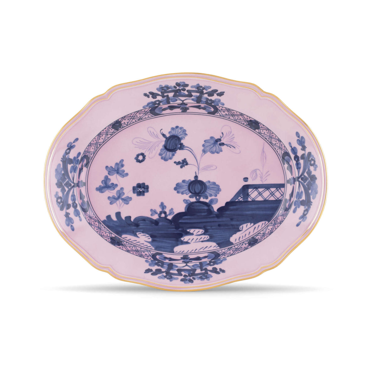 Ginori 1735 Oriente Italiano Large Oval Platter, Azalea