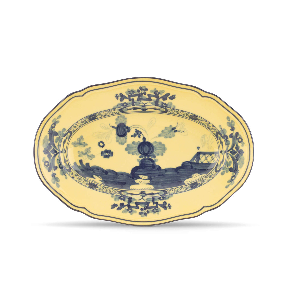 Ginori 1735 Oriente Italiano Large Oval Platter, Citrino