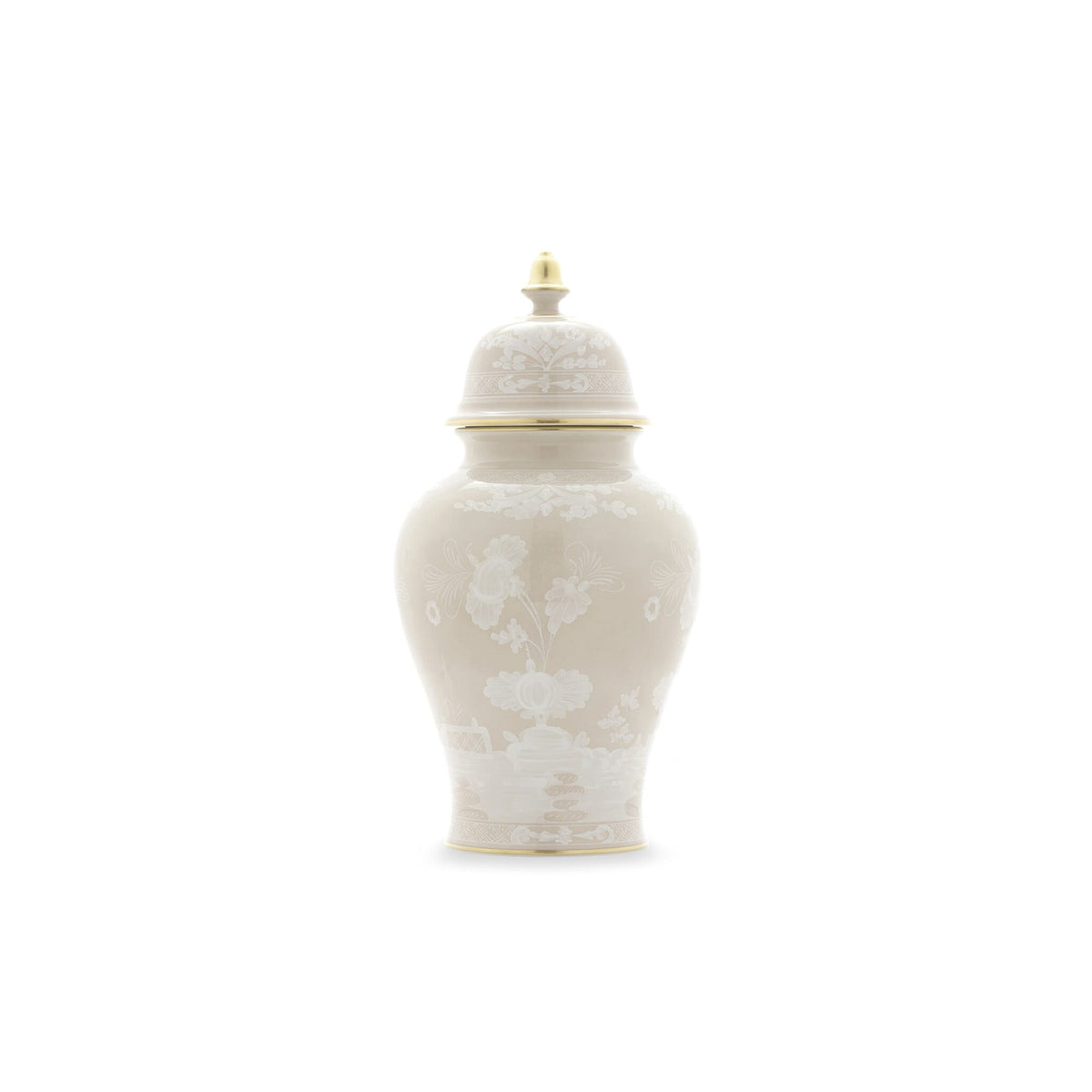 Ginori 1735 Oriente Italiano Large Potiche Vase, Meringa