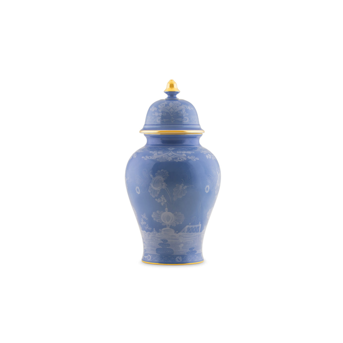 Ginori 1735 Oriente Italiano Large Potiche Vase, Pervinca