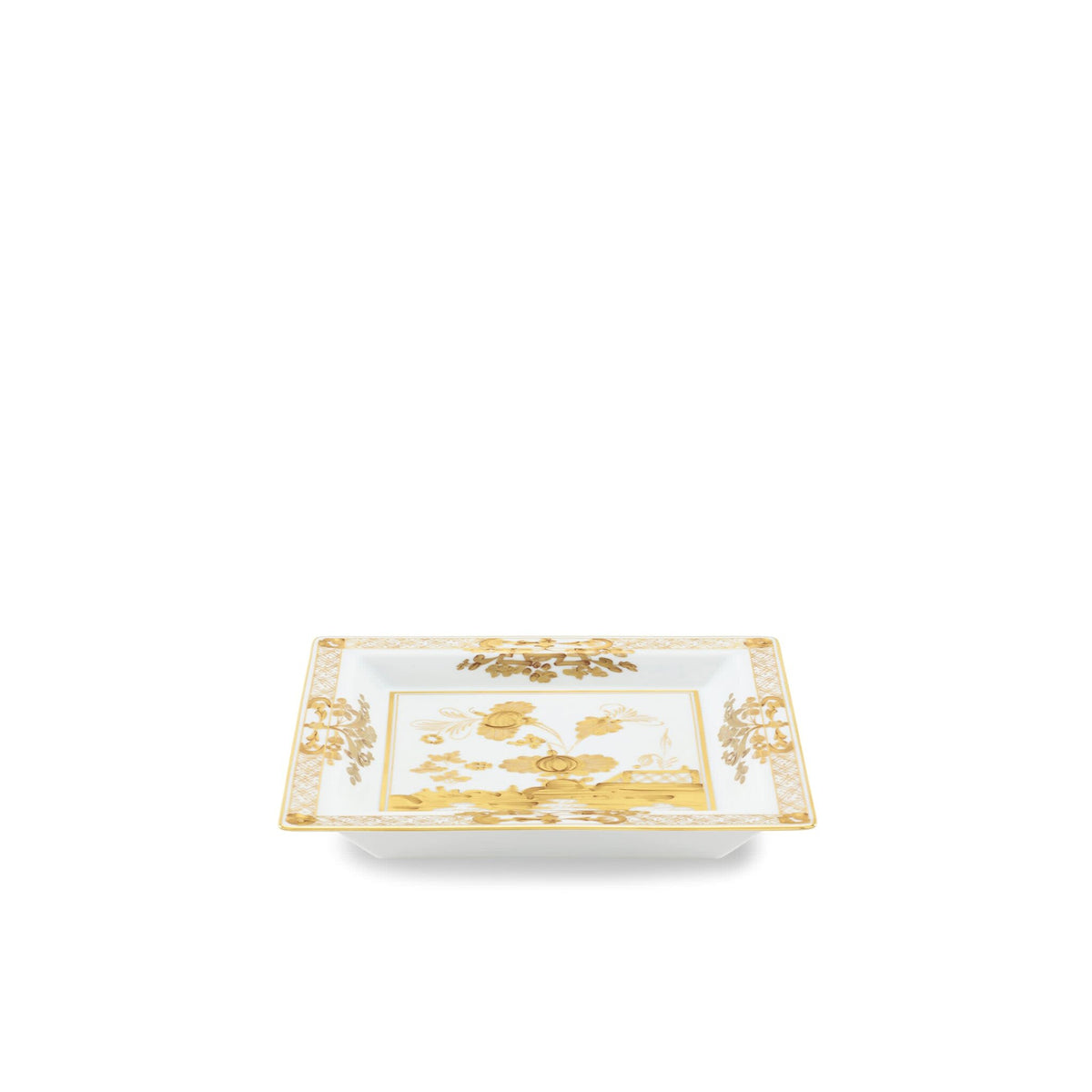 Ginori 1735 Oriente Italiano Large Square Change Tray, Aurum, view 2