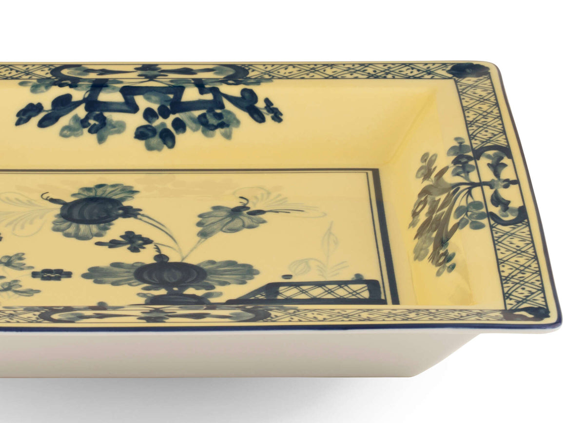 Ginori 1735 Oriente Italiano Large Square Change Tray, Citrino, view 3