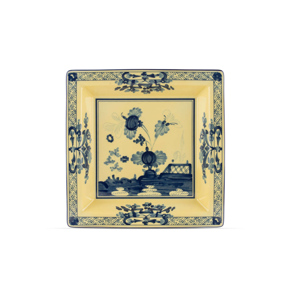 Ginori 1735 Oriente Italiano Large Square Change Tray, Citrino