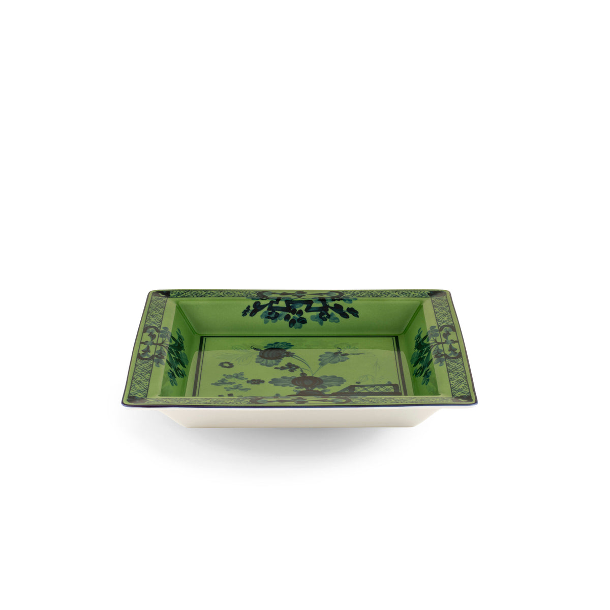 Ginori 1735 Oriente Italiano Large Square Change Tray, Malachite, view 2