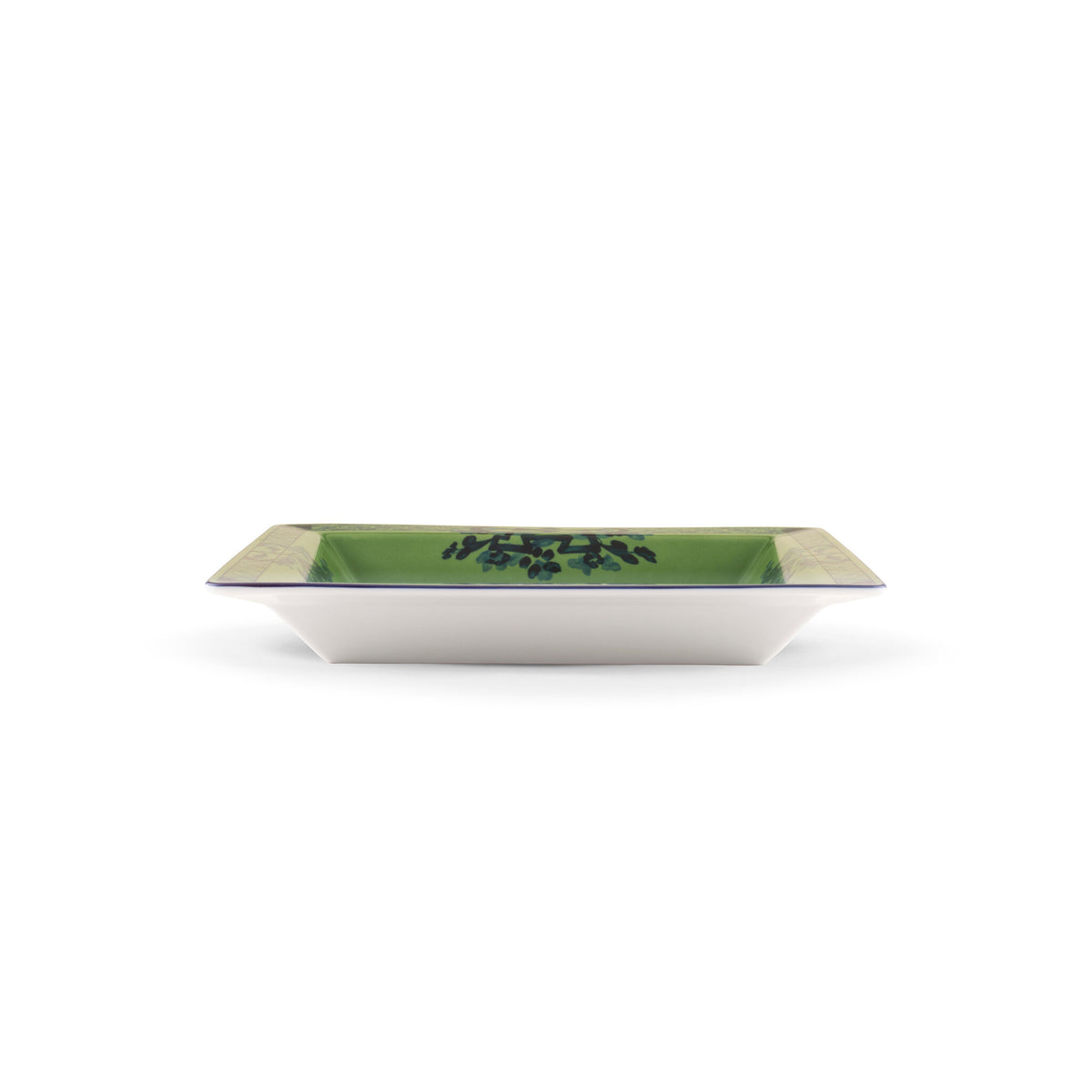 Ginori 1735 Oriente Italiano Large Square Change Tray, Malachite, view 4