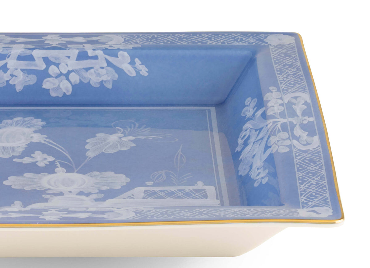 Ginori 1735 Oriente Italiano Large Square Change Tray, Pervinca, view 3