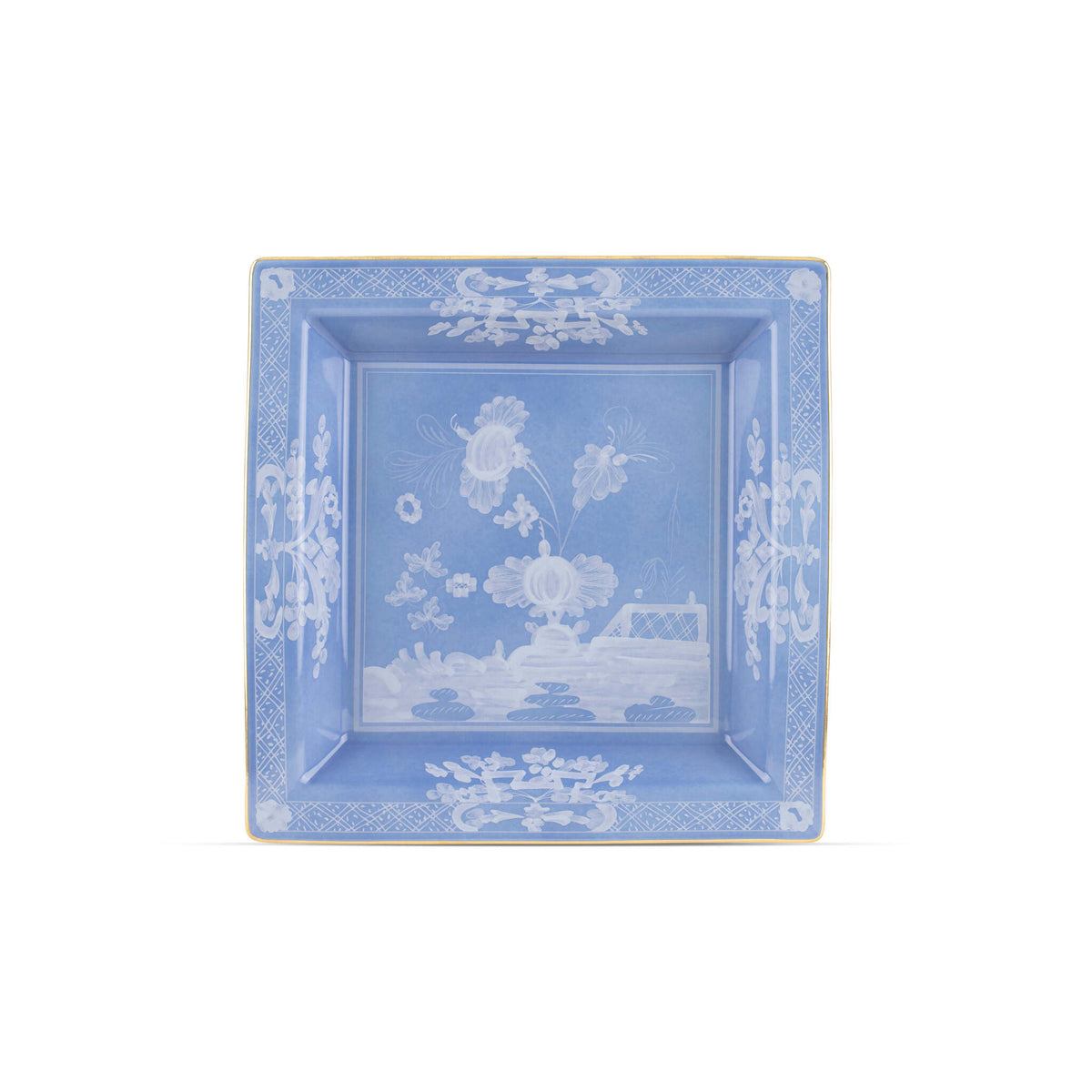 Ginori 1735 Oriente Italiano Large Square Change Tray, Pervinca
