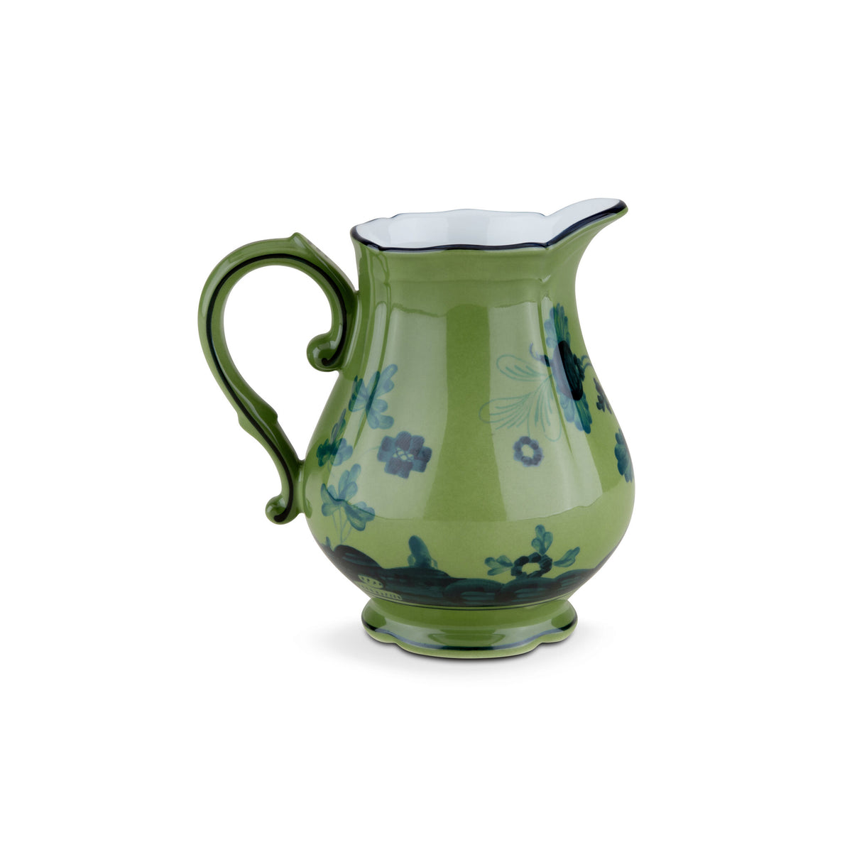 Ginori 1735 Oriente Italiano Milk Pitcher, Malachite, view 3