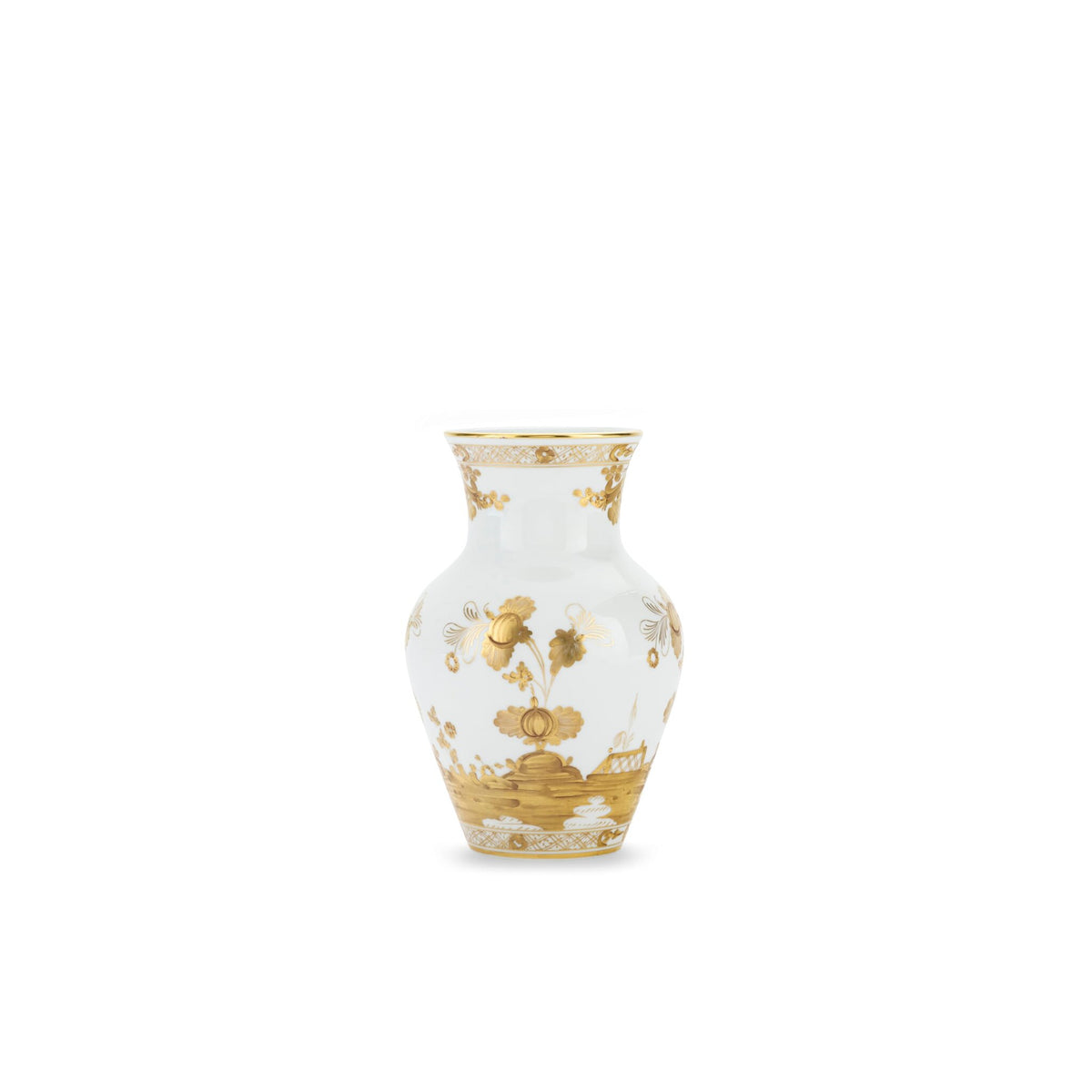 Ginori 1735 Oriente Italiano Ming Vase, Aurum, view 2