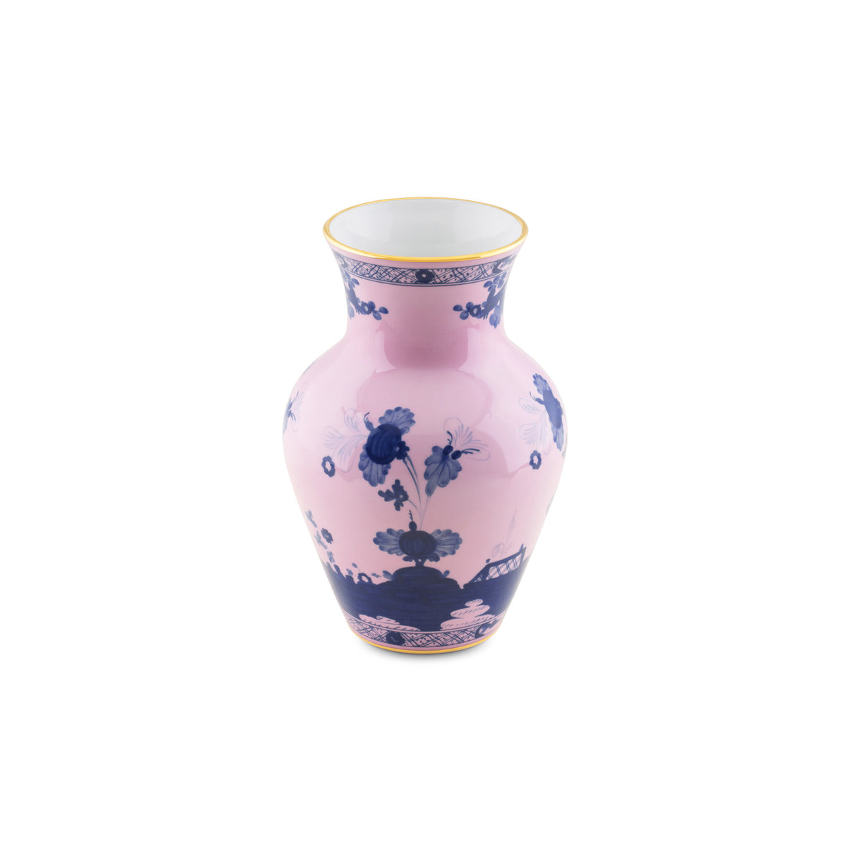 Ginori 1735 Oriente Italiano Ming Vase, Azalea, view 3