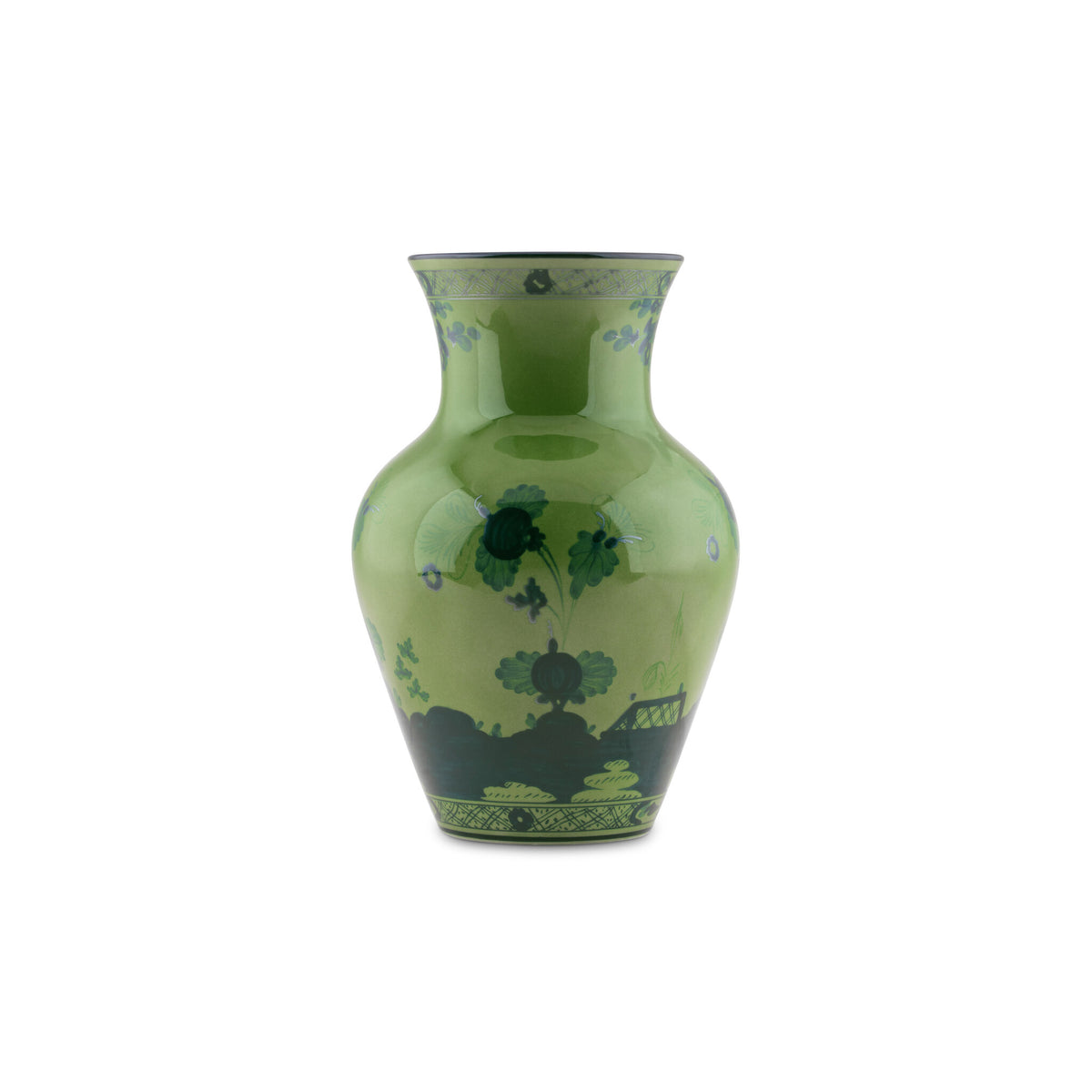 Ginori 1735 Oriente Italiano Ming Vase, Malachite, view 2
