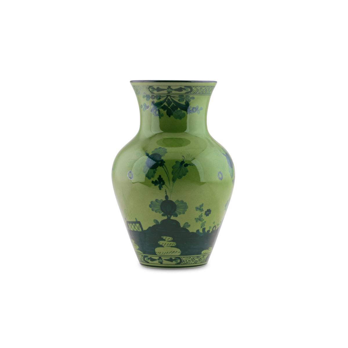 Ginori 1735 Oriente Italiano Ming Vase, Malachite