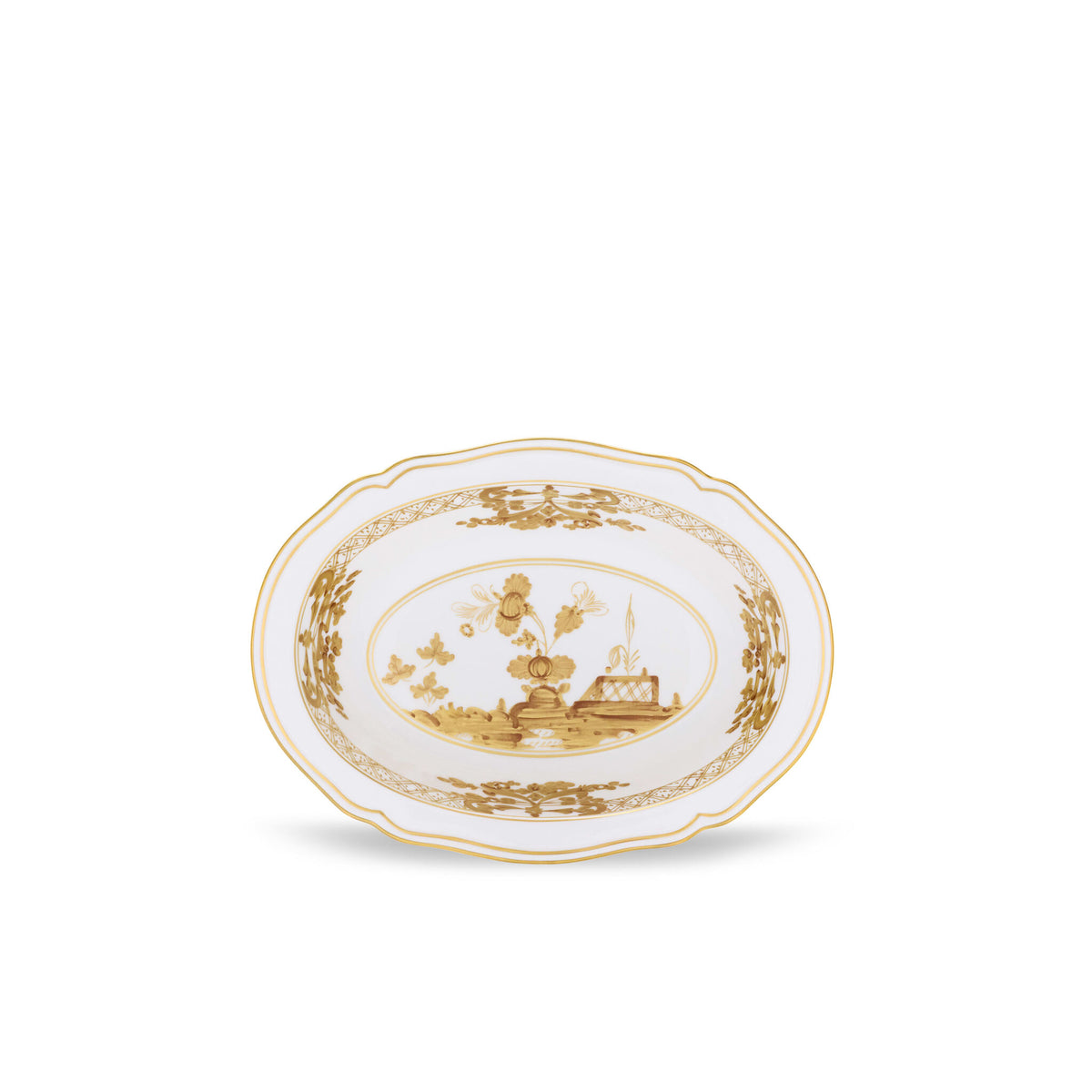 Ginori 1735 Oriente Italiano Oval Bowl, Aurum, view 2