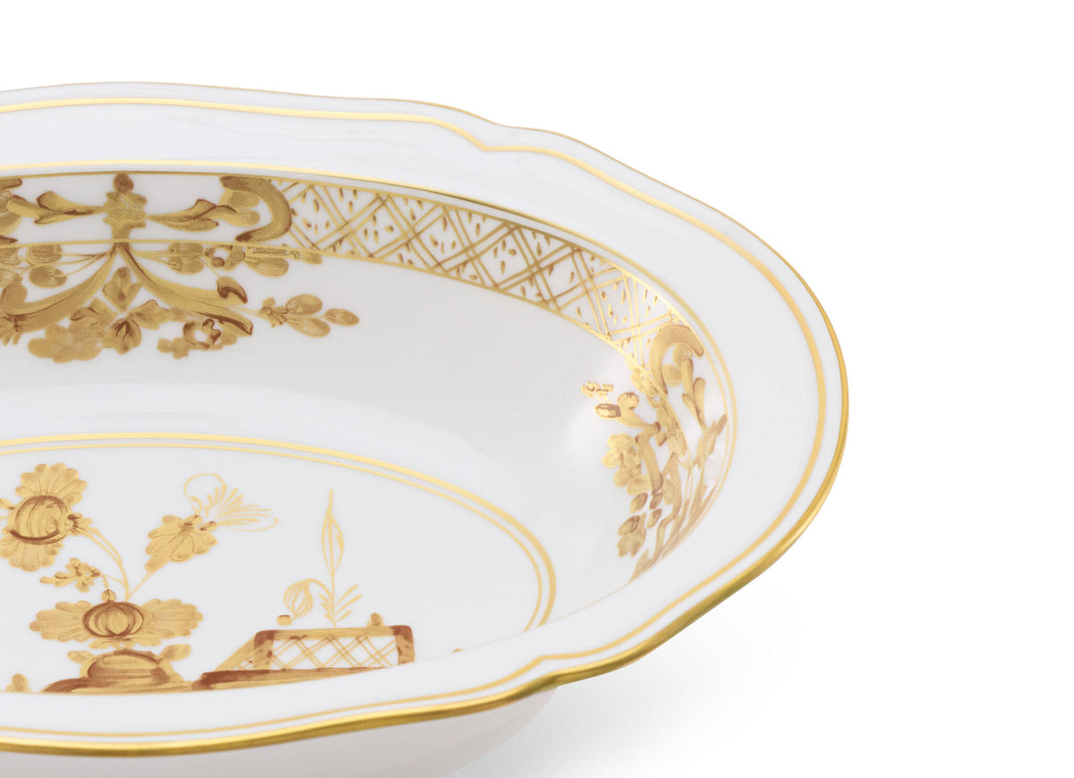 Ginori 1735 Oriente Italiano Oval Bowl, Aurum, view 4