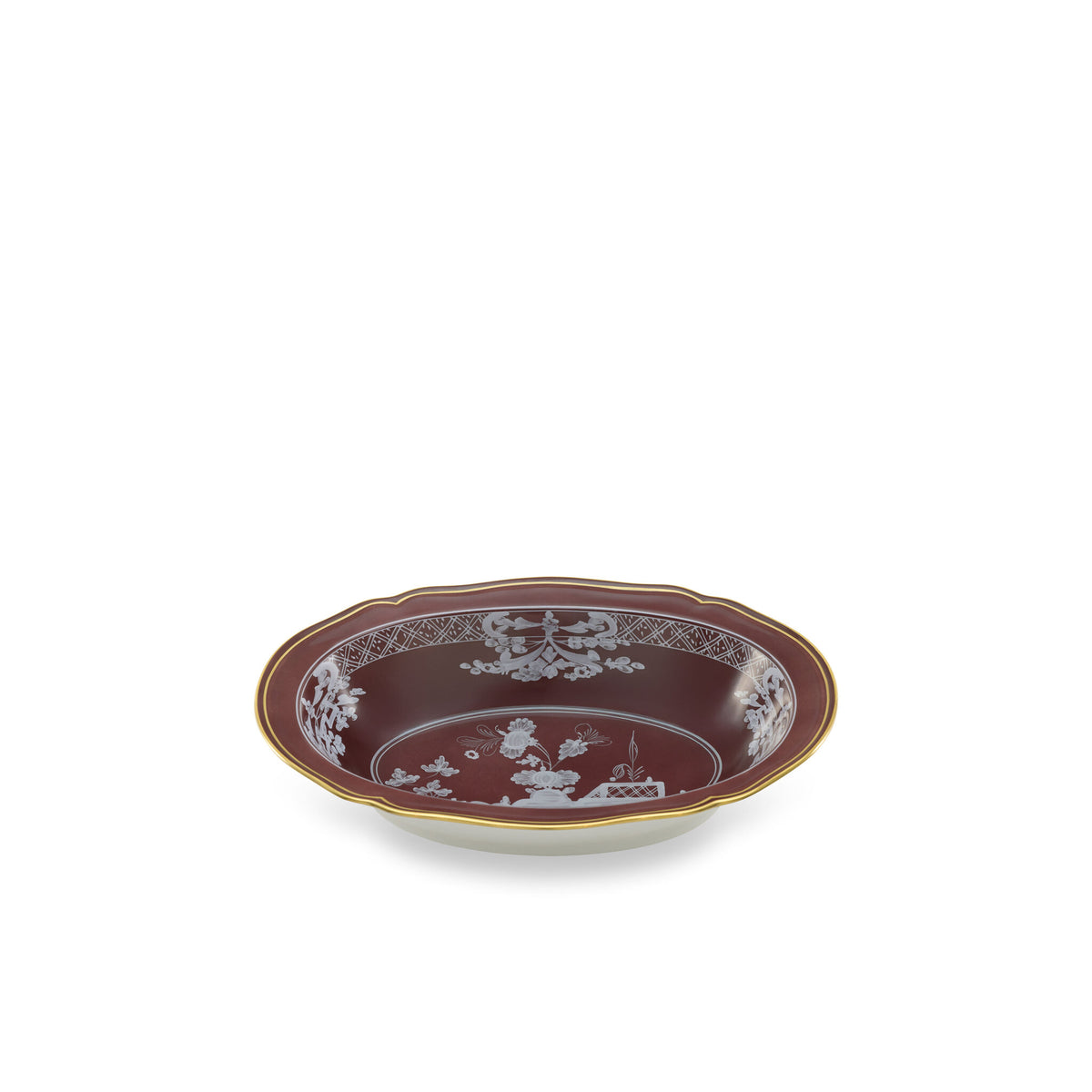 Ginori 1735 Oriente Italiano Oval Bowl, Castagna
