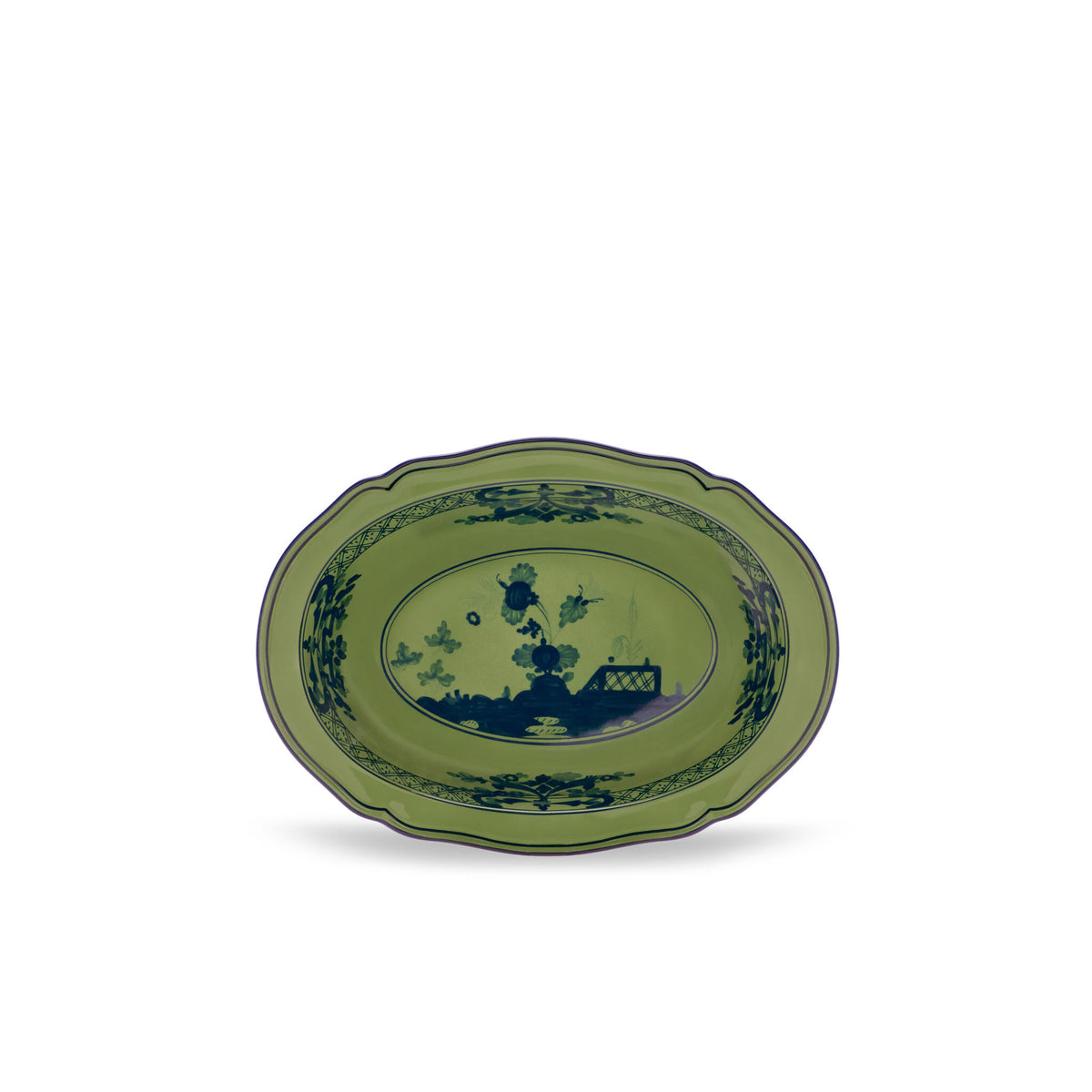 Ginori 1735 Oriente Italiano Oval Bowl, Malachite, view 2