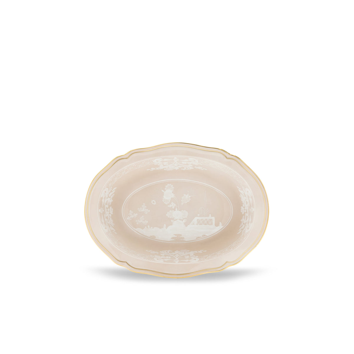 Ginori 1735 Oriente Italiano Oval Bowl, Meringa, view 2