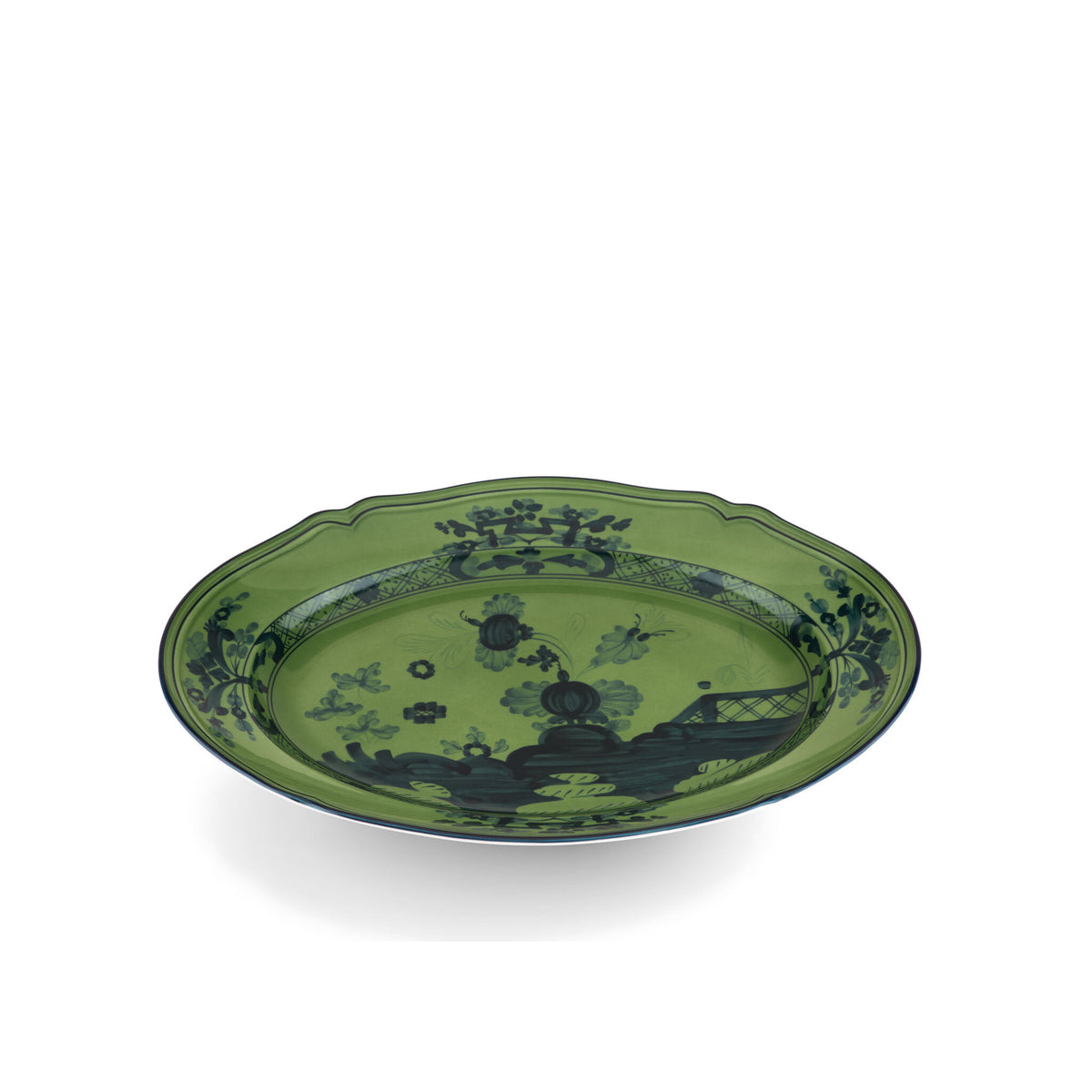 Ginori 1735 Oriente Italiano Oval Platter, Malachite, view 2