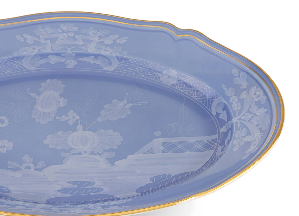 Ginori 1735 Oriente Italiano Oval Platter, Pervinca, view 3
