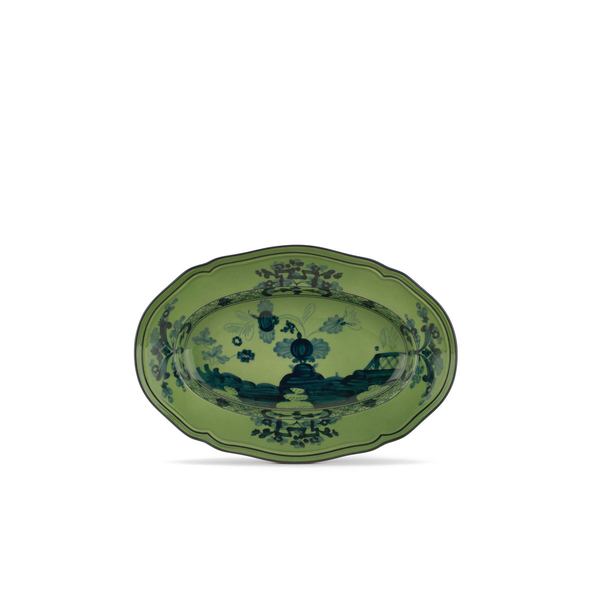 Ginori 1735 Oriente Italiano Pickle Dish, Malachite