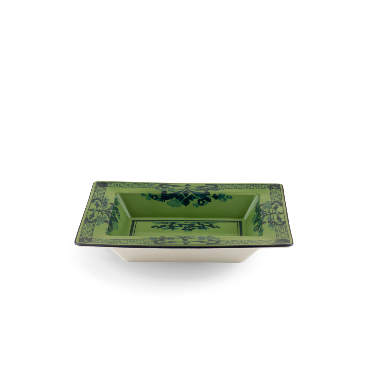 Ginori 1735 Oriente Italiano Rectangular Change Tray, Malachite, view 2