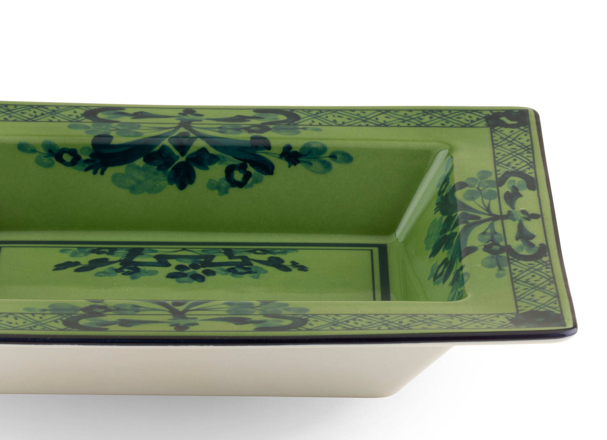 Ginori 1735 Oriente Italiano Rectangular Change Tray, Malachite, view 3