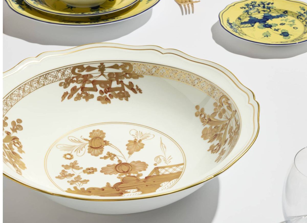Ginori 1735 Oriente Italiano Serving Bowl, Aurum, view 7
