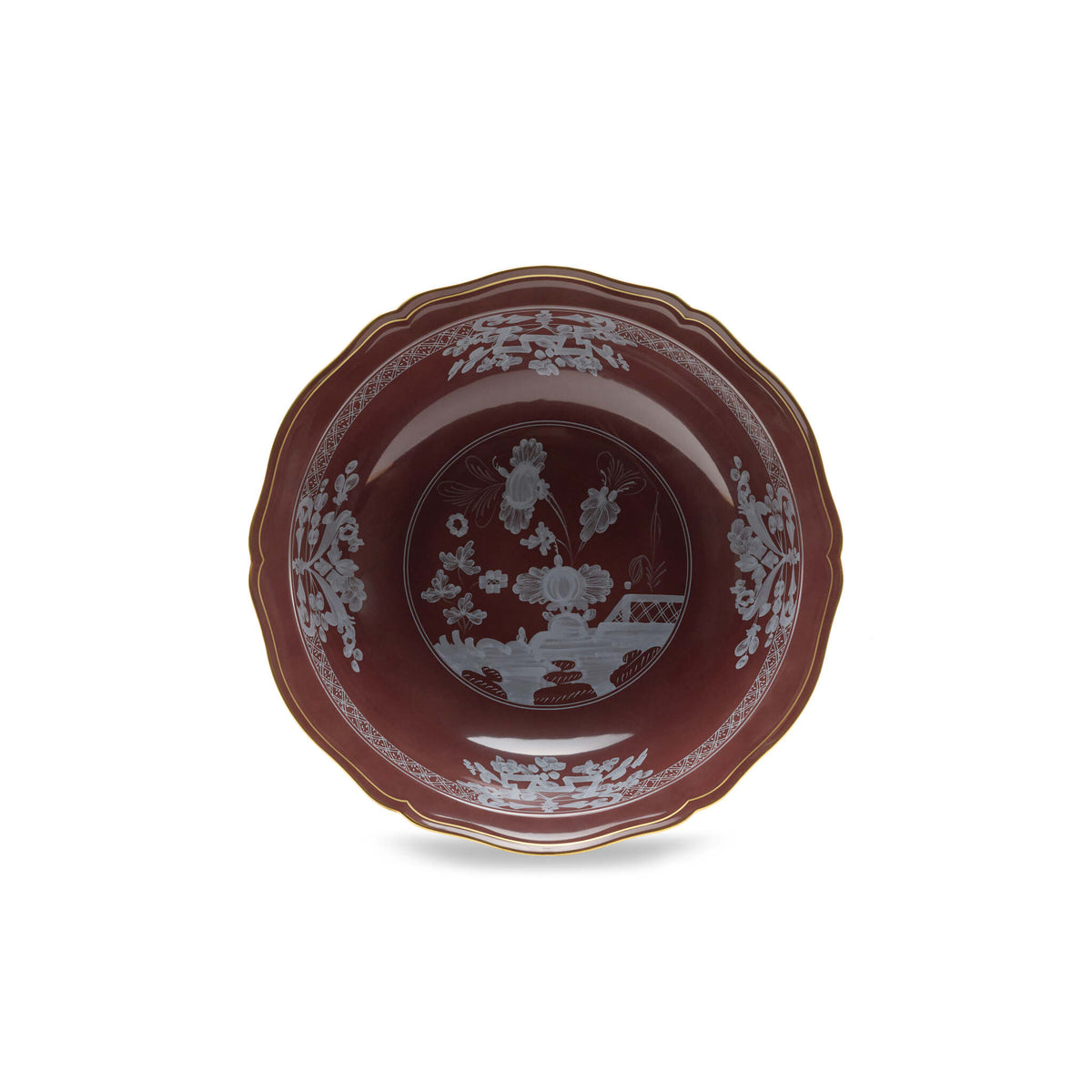 Ginori 1735 Oriente Italiano Serving Bowl, Castagna, view 2
