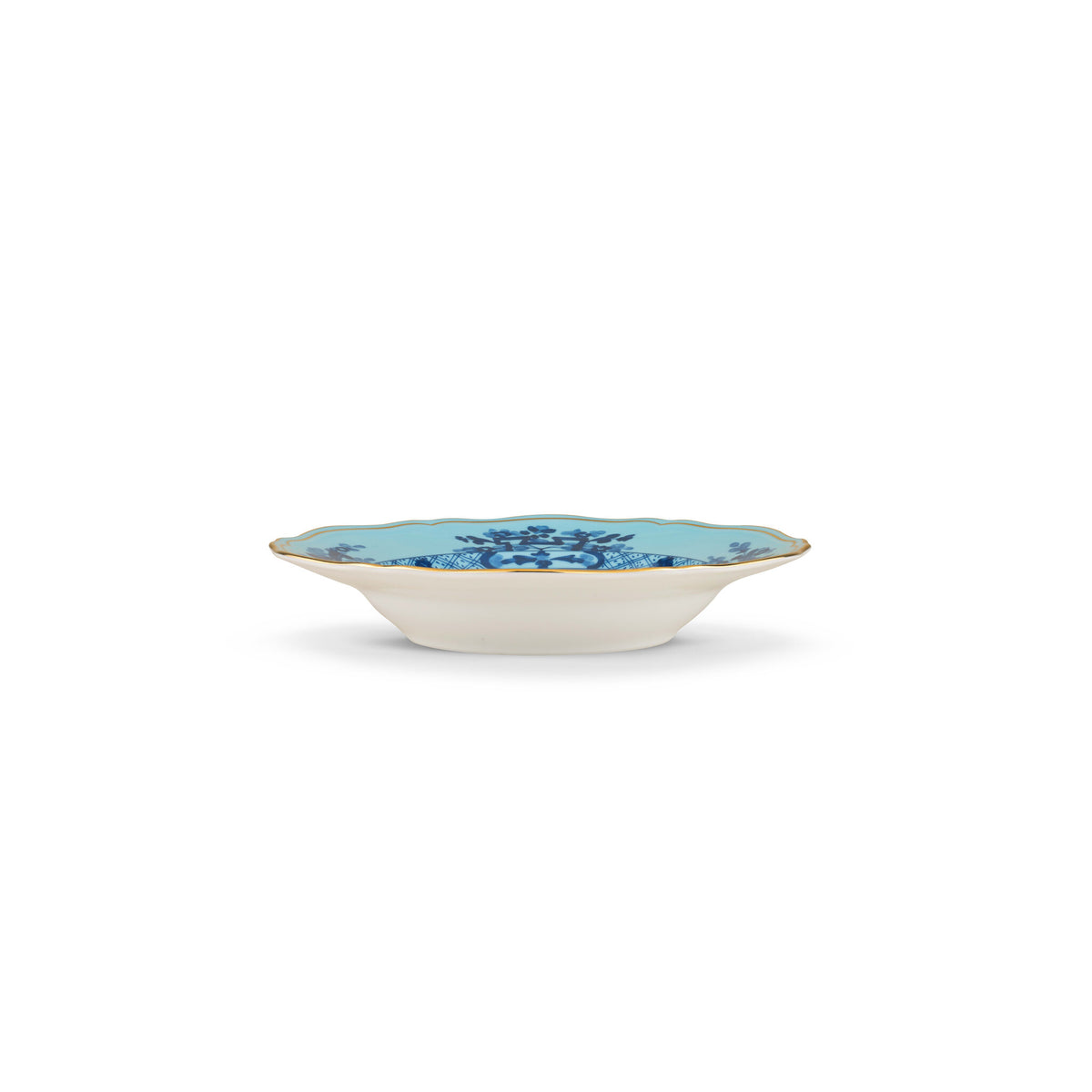 Ginori 1735 Oriente Italiano Soup Plate, Iris, view 4