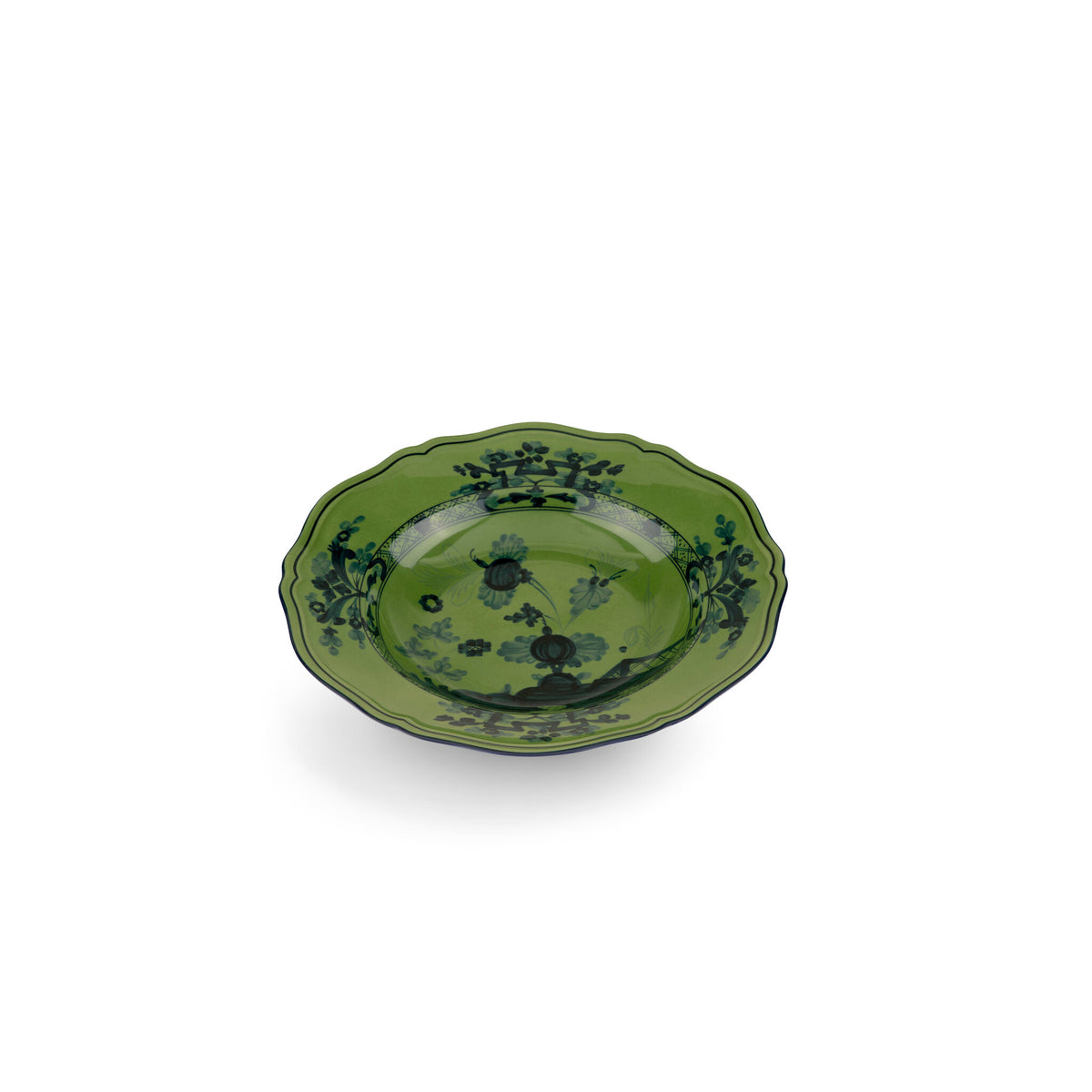 Ginori 1735 Oriente Italiano Soup Plate, Malachite, view 2