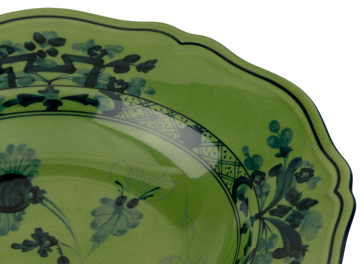 Ginori 1735 Oriente Italiano Soup Plate, Malachite, view 3